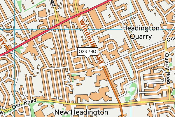 OX3 7BQ map - OS VectorMap District (Ordnance Survey)
