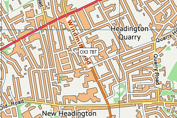 OX3 7BT map - OS VectorMap District (Ordnance Survey)