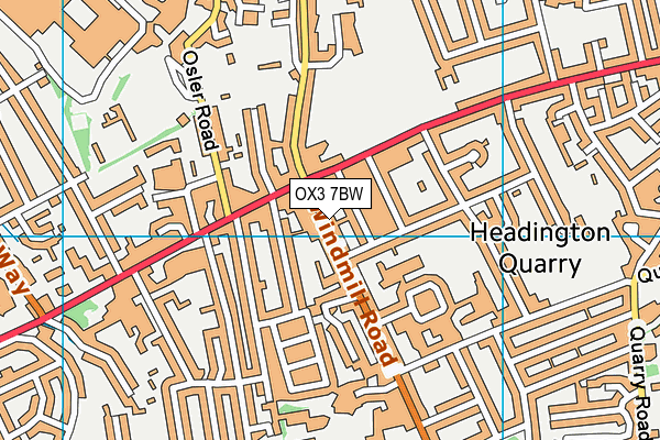 OX3 7BW map - OS VectorMap District (Ordnance Survey)
