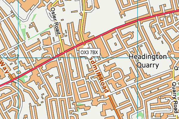OX3 7BX map - OS VectorMap District (Ordnance Survey)