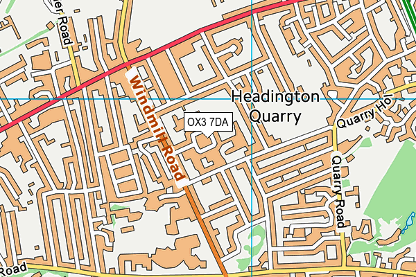 OX3 7DA map - OS VectorMap District (Ordnance Survey)