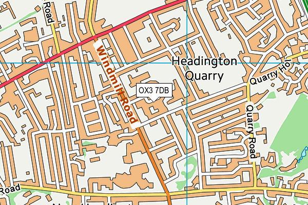 OX3 7DB map - OS VectorMap District (Ordnance Survey)