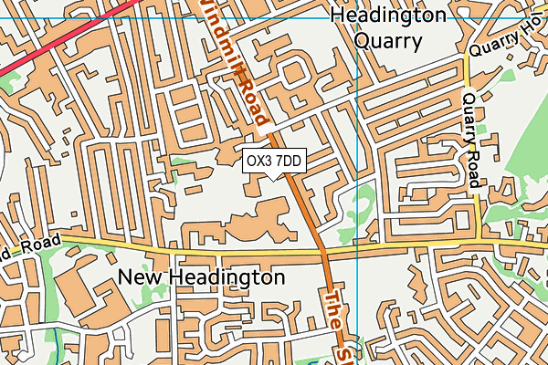 OX3 7DD map - OS VectorMap District (Ordnance Survey)