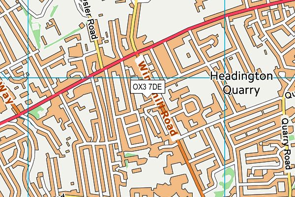 OX3 7DE map - OS VectorMap District (Ordnance Survey)