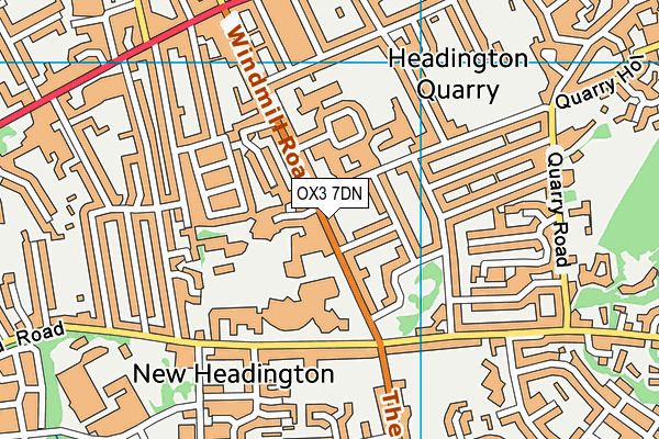 OX3 7DN map - OS VectorMap District (Ordnance Survey)