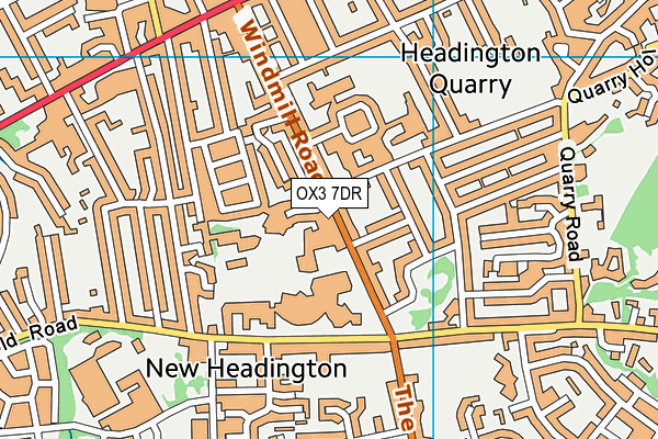 OX3 7DR map - OS VectorMap District (Ordnance Survey)