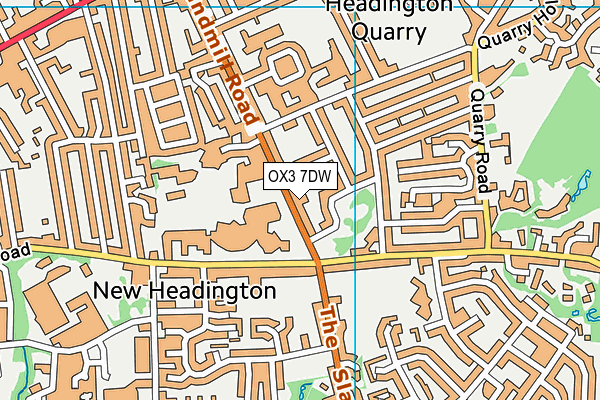 OX3 7DW map - OS VectorMap District (Ordnance Survey)
