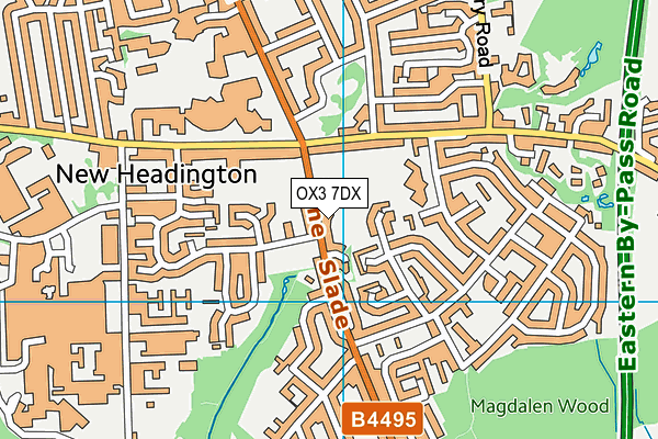 OX3 7DX map - OS VectorMap District (Ordnance Survey)