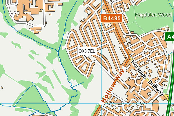 OX3 7EL map - OS VectorMap District (Ordnance Survey)