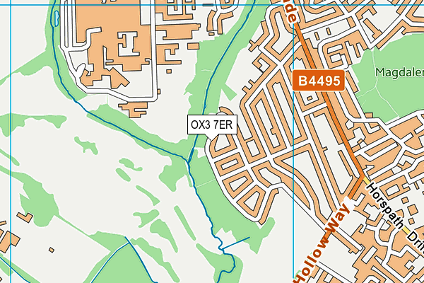 OX3 7ER map - OS VectorMap District (Ordnance Survey)