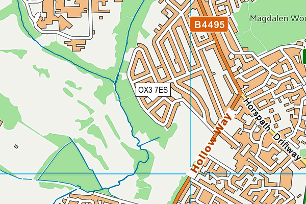 OX3 7ES map - OS VectorMap District (Ordnance Survey)