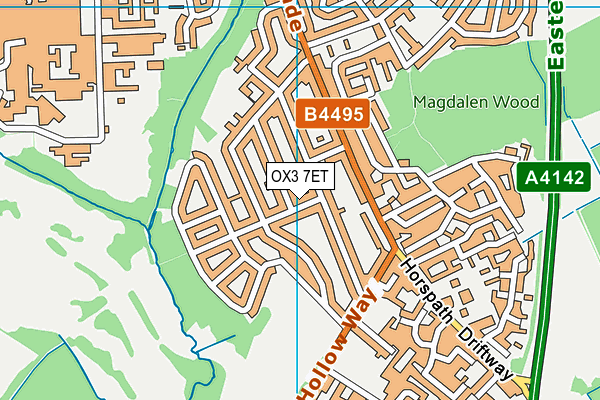 OX3 7ET map - OS VectorMap District (Ordnance Survey)