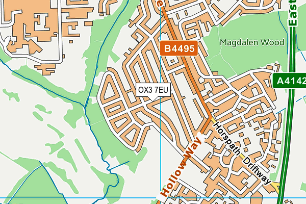 OX3 7EU map - OS VectorMap District (Ordnance Survey)