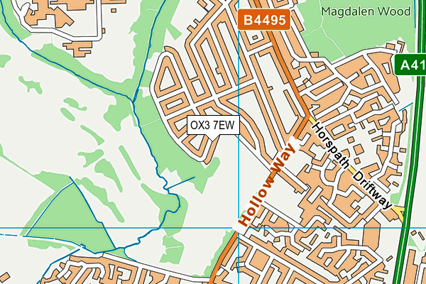 OX3 7EW map - OS VectorMap District (Ordnance Survey)