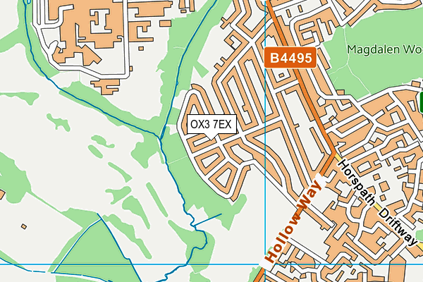 OX3 7EX map - OS VectorMap District (Ordnance Survey)