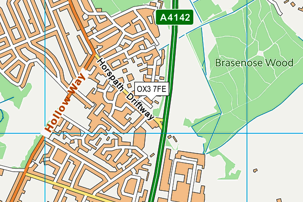 OX3 7FE map - OS VectorMap District (Ordnance Survey)