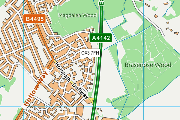 OX3 7FH map - OS VectorMap District (Ordnance Survey)