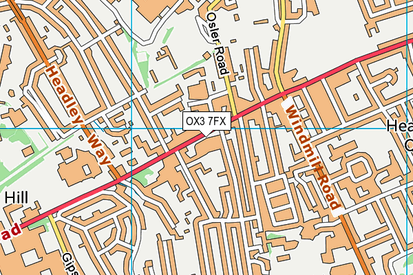 OX3 7FX map - OS VectorMap District (Ordnance Survey)