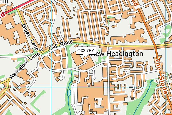 OX3 7FY map - OS VectorMap District (Ordnance Survey)