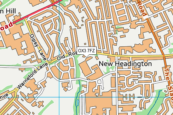 OX3 7FZ map - OS VectorMap District (Ordnance Survey)