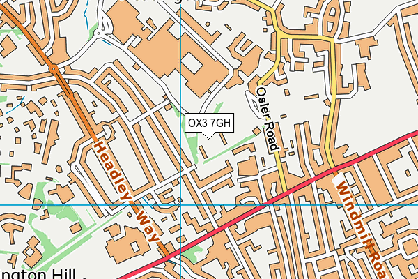 OX3 7GH map - OS VectorMap District (Ordnance Survey)