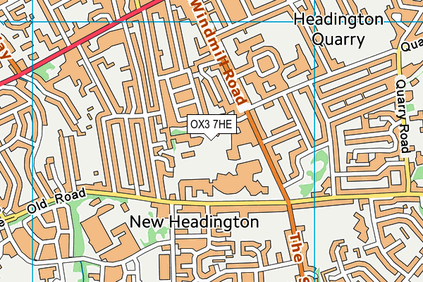 OX3 7HE map - OS VectorMap District (Ordnance Survey)