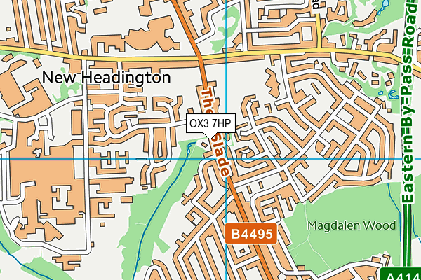 OX3 7HP map - OS VectorMap District (Ordnance Survey)