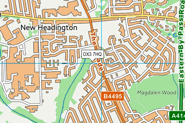 OX3 7HQ map - OS VectorMap District (Ordnance Survey)