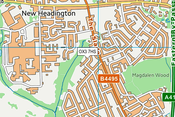 OX3 7HS map - OS VectorMap District (Ordnance Survey)