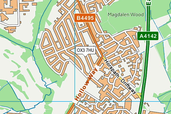 OX3 7HU map - OS VectorMap District (Ordnance Survey)