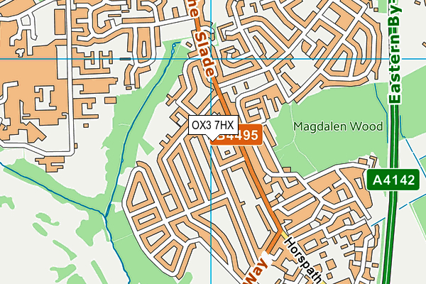 OX3 7HX map - OS VectorMap District (Ordnance Survey)