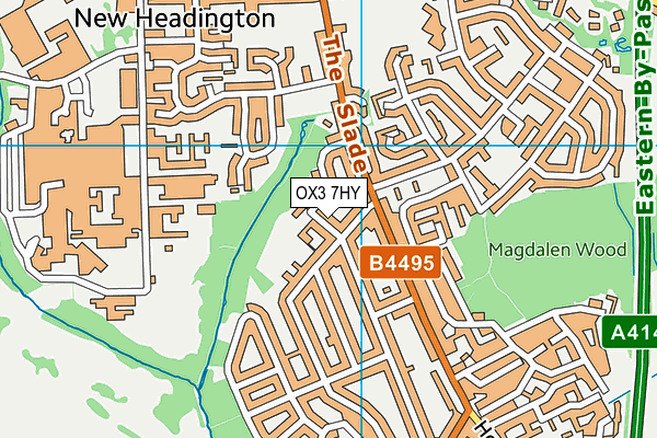 OX3 7HY map - OS VectorMap District (Ordnance Survey)