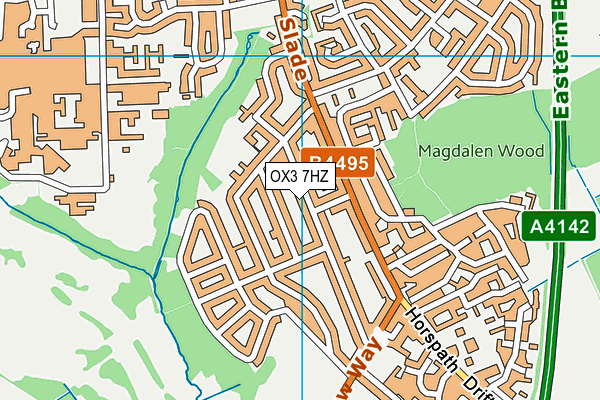 OX3 7HZ map - OS VectorMap District (Ordnance Survey)