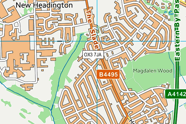 OX3 7JA map - OS VectorMap District (Ordnance Survey)