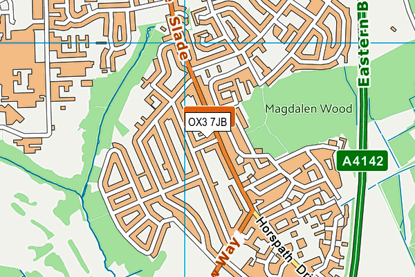 OX3 7JB map - OS VectorMap District (Ordnance Survey)