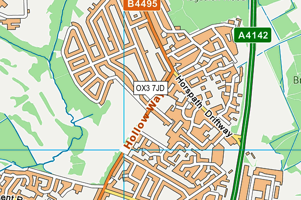 OX3 7JD map - OS VectorMap District (Ordnance Survey)