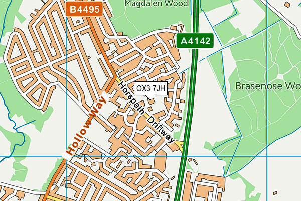 OX3 7JH map - OS VectorMap District (Ordnance Survey)
