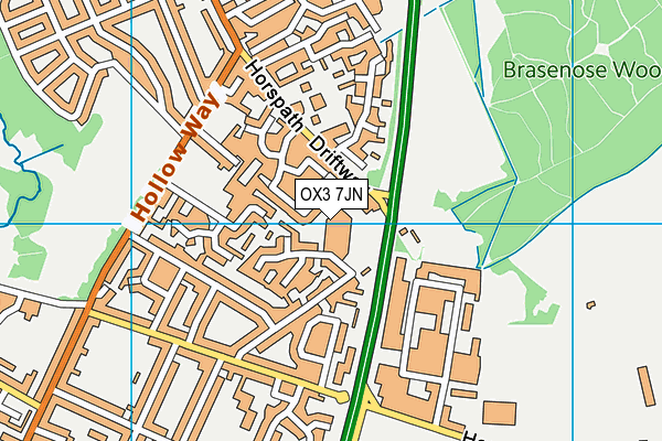 The Gym Group (Oxford Headington) map (OX3 7JN) - OS VectorMap District (Ordnance Survey)