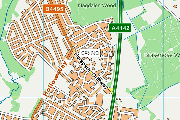 OX3 7JQ map - OS VectorMap District (Ordnance Survey)