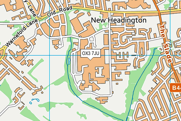 OX3 7JU map - OS VectorMap District (Ordnance Survey)