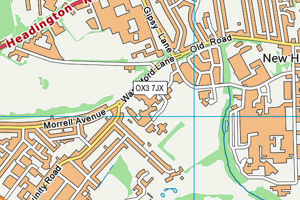 OX3 7JX map - OS VectorMap District (Ordnance Survey)