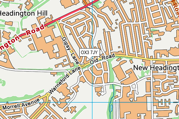 OX3 7JY map - OS VectorMap District (Ordnance Survey)