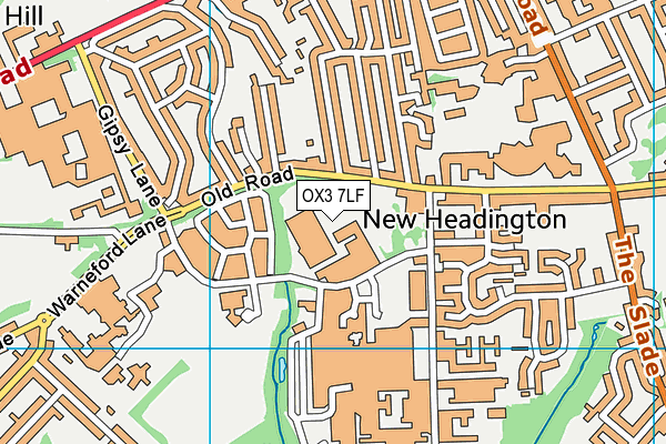 OX3 7LF map - OS VectorMap District (Ordnance Survey)