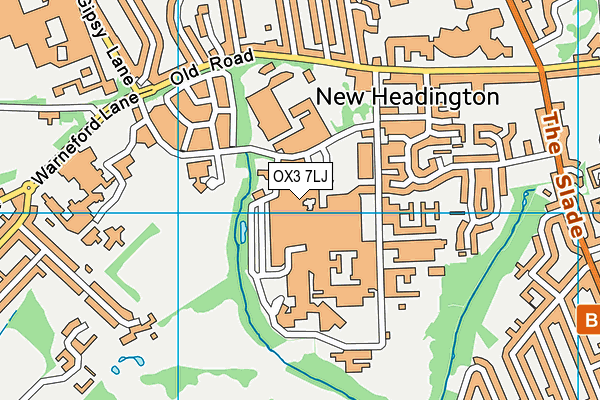 OX3 7LJ map - OS VectorMap District (Ordnance Survey)