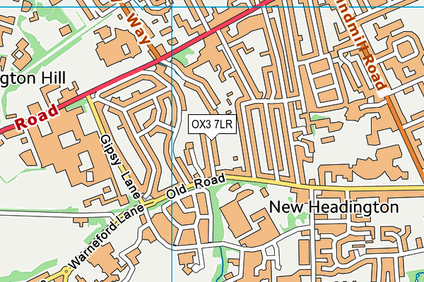 OX3 7LR map - OS VectorMap District (Ordnance Survey)