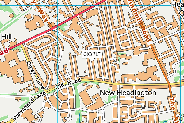 OX3 7LT map - OS VectorMap District (Ordnance Survey)