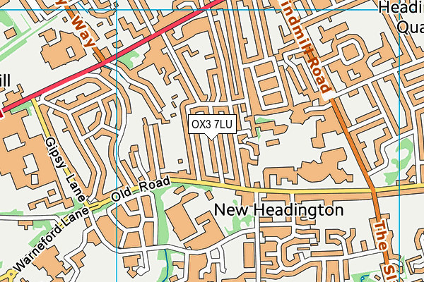 OX3 7LU map - OS VectorMap District (Ordnance Survey)