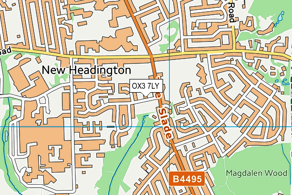 OX3 7LY map - OS VectorMap District (Ordnance Survey)