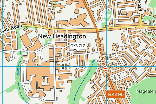 OX3 7LZ map - OS VectorMap District (Ordnance Survey)