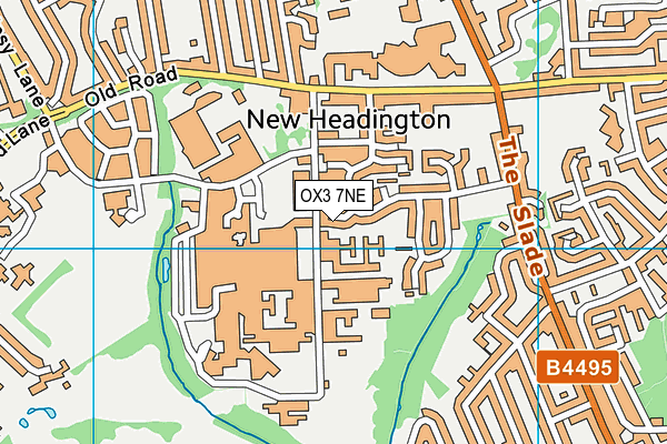 OX3 7NE map - OS VectorMap District (Ordnance Survey)